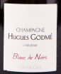 Этикетка игристого вина Hugues Godme A Verzenay Blanc de Noirs Grand Cru 0.75 л