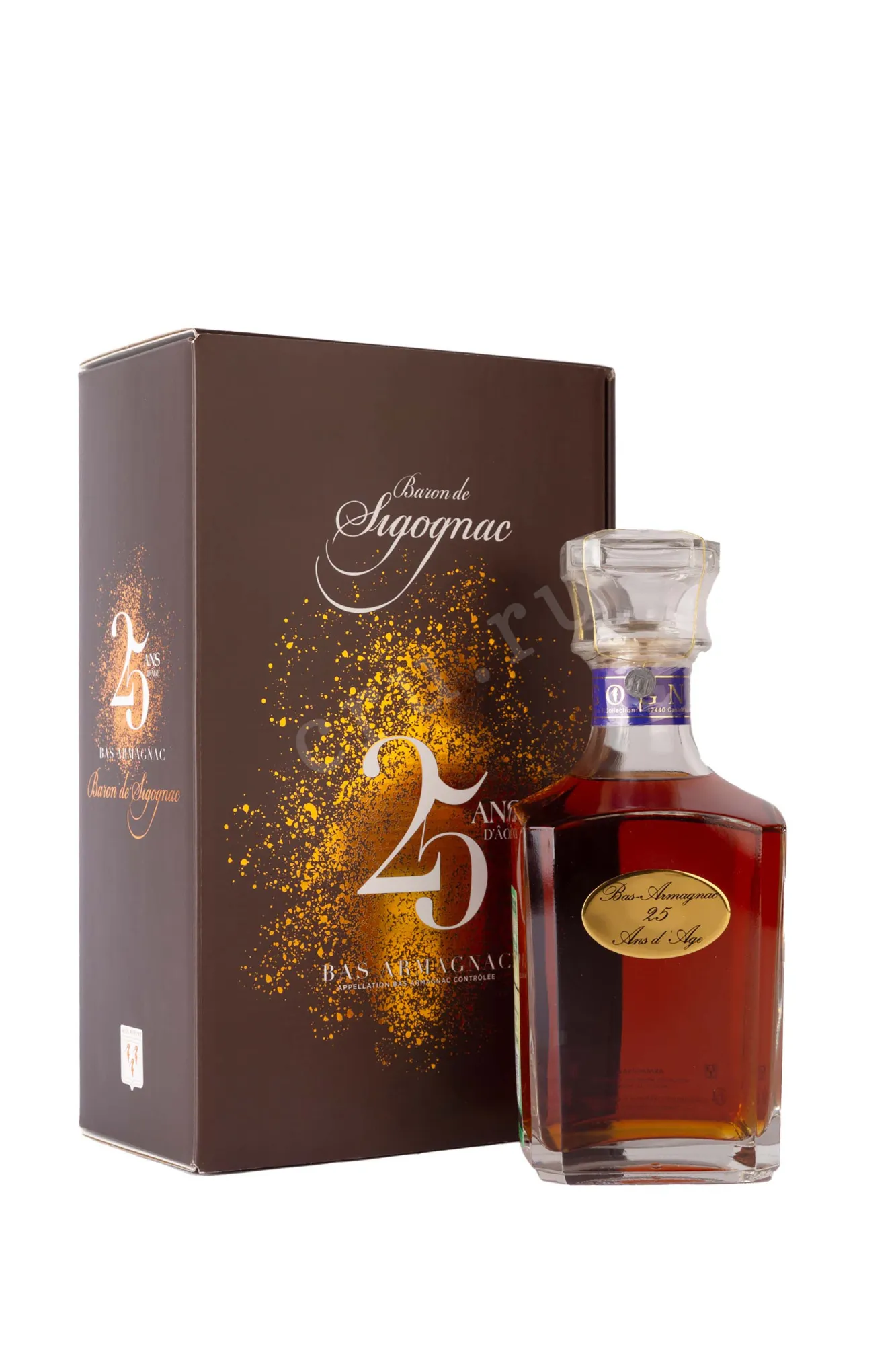 Фото — Арманьяк Baron de Sigognac 25 Аns d'Аge in gift box  0.7 л