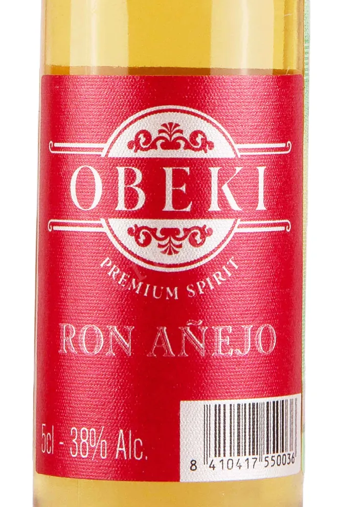 Этикетка Obeki Ron Anejo 0.05 л