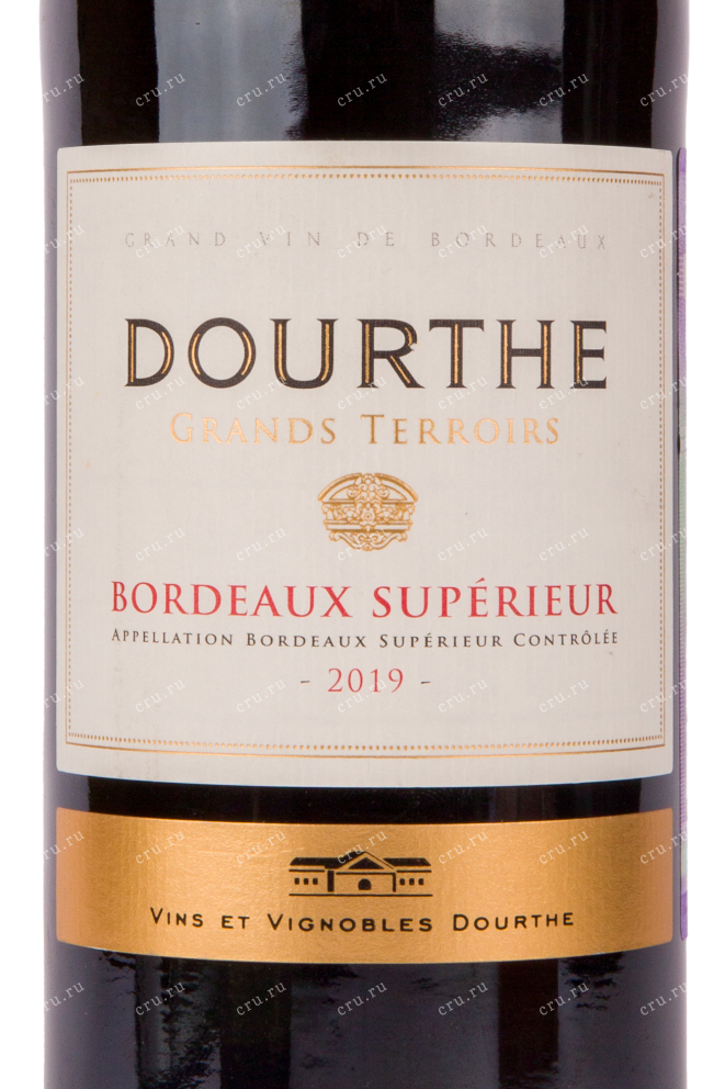 Этикетка вина Dourthe Grands Terroirs Bordeaux Superieur 0.75 л