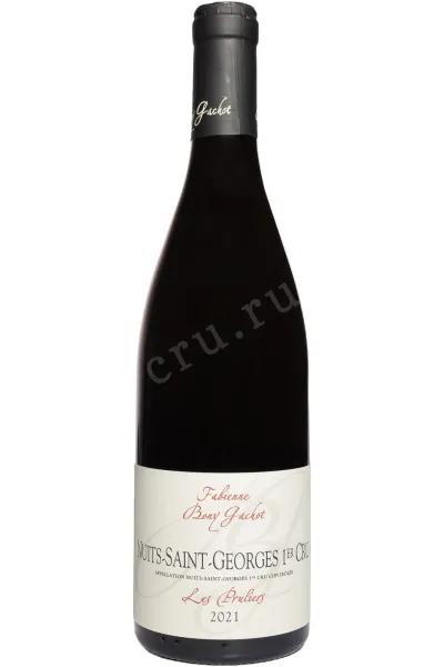 Вино Domaine Bony Gachot Les Pruliers Rouge Nuits-Saint-Georgies 1er Cru AOC 2021 0.75 л