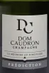 Этикетка Dom Caudron Prediction Brut in gift box 2022 0.75 л