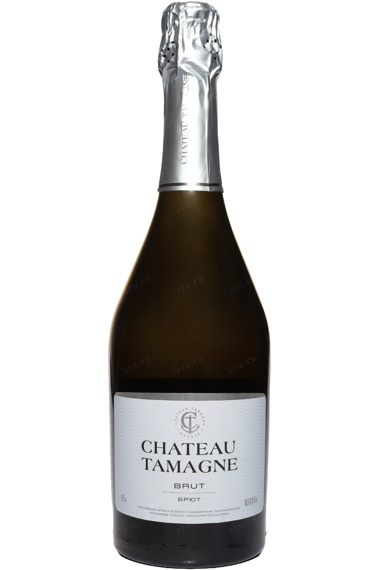 Фото — Игристое вино Шато Тамань белое брют 2025 0.75 л