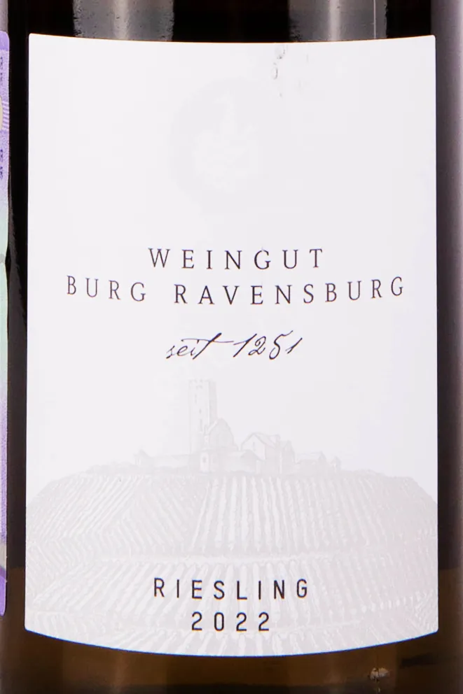 Этикетка Burg Ravensburg Sulzfeld Riesling 2022 0.75 л