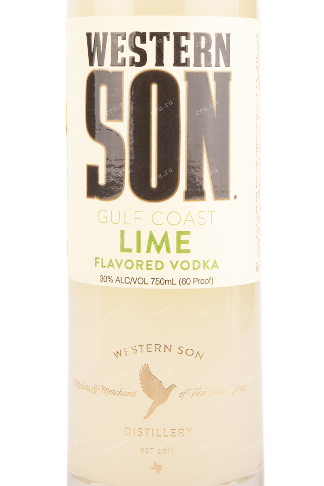 Этикетка водки Western Son Lime 0.75