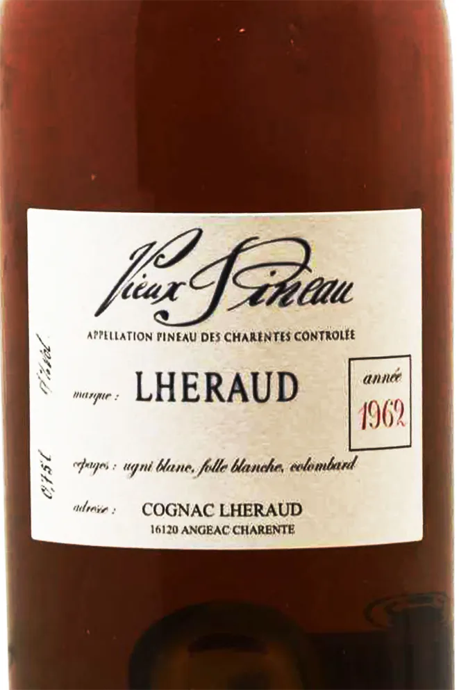 Этикетка Lheraud 1962 0.75 л