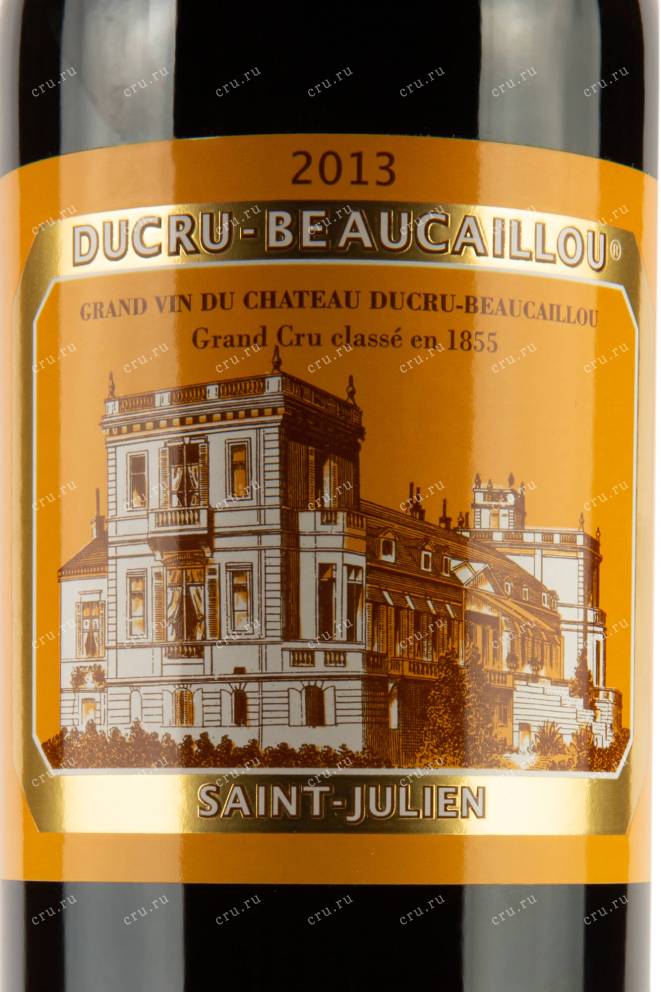 Этикетка Chateau Ducru-Beaucaillou Grand Cru Classe Saint Julien AOC 2013 0.75 л