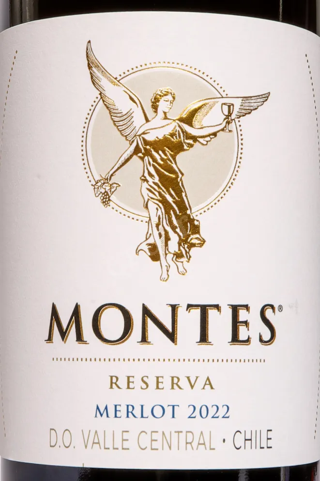 Этикетка Montes Reserva Merlot 2022 0.75 л