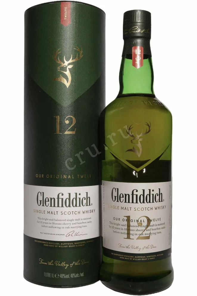 Виски Glenfiddich 12 Years Old in tube  1 л