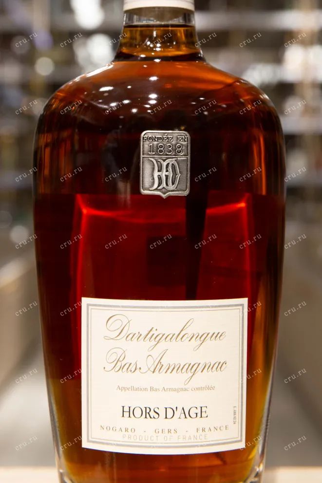 Этикетка Dartigalongue Hors D'Age Bas Armagnac AOC 2006 0.7 л