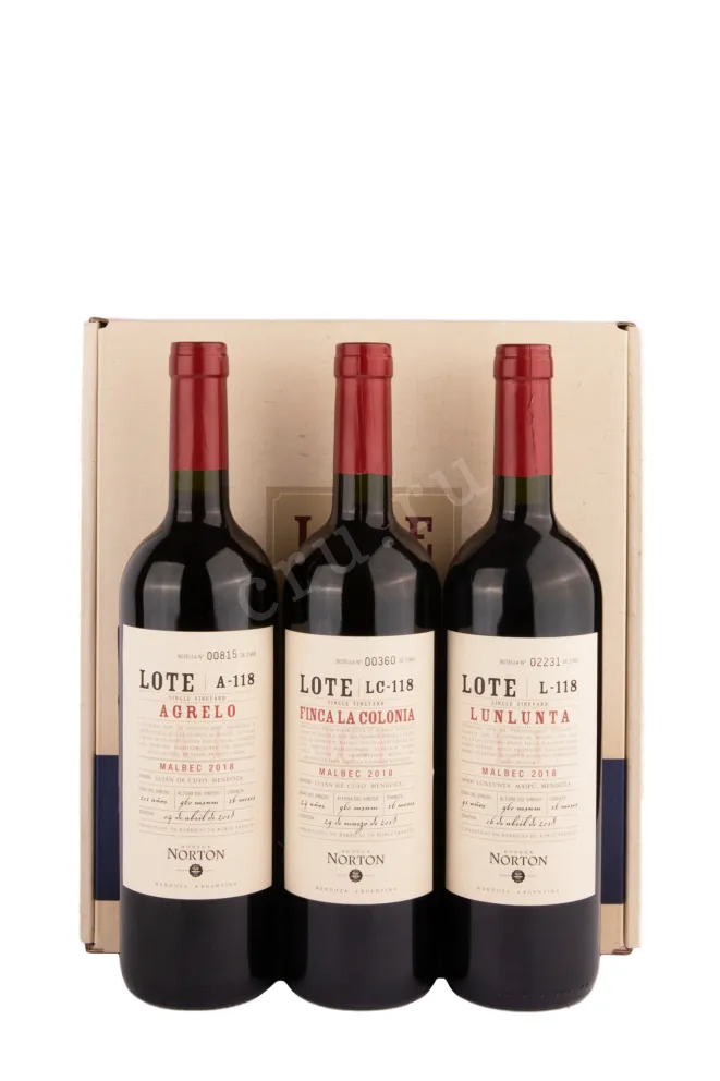 Вино Norton Lote gift set 3* 0.75 л