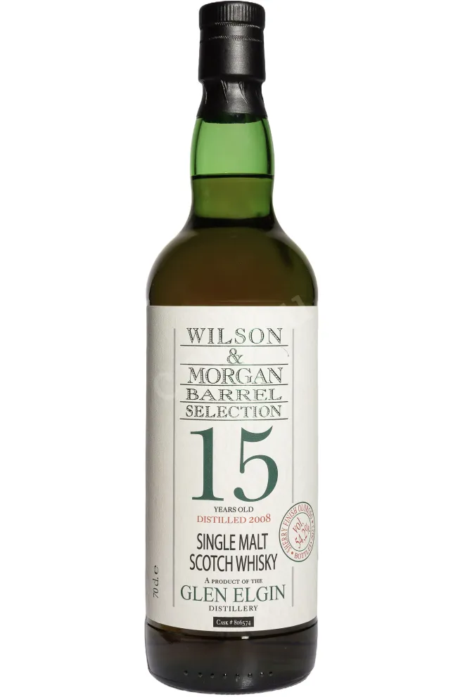 Бутылка Wilson & Morgan Barrel Selection Glen Elgin Sherry Finish Oloroso 15 Years Old in gift box 0.7 л
