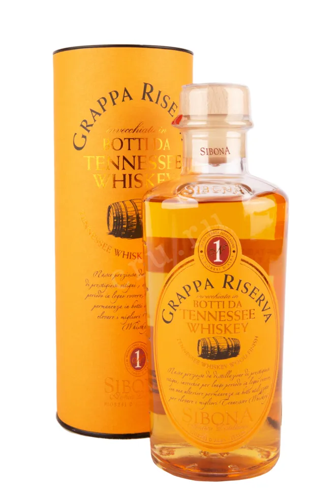 Граппа Sibona Botti Da Tennessee Whiskey in a tube  0.5 л