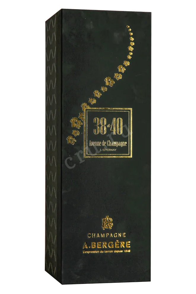 Шампанское A. Bergere 38-40 Blanc de Blancs Grand Cru Avize in gift box 2018 0.75 л