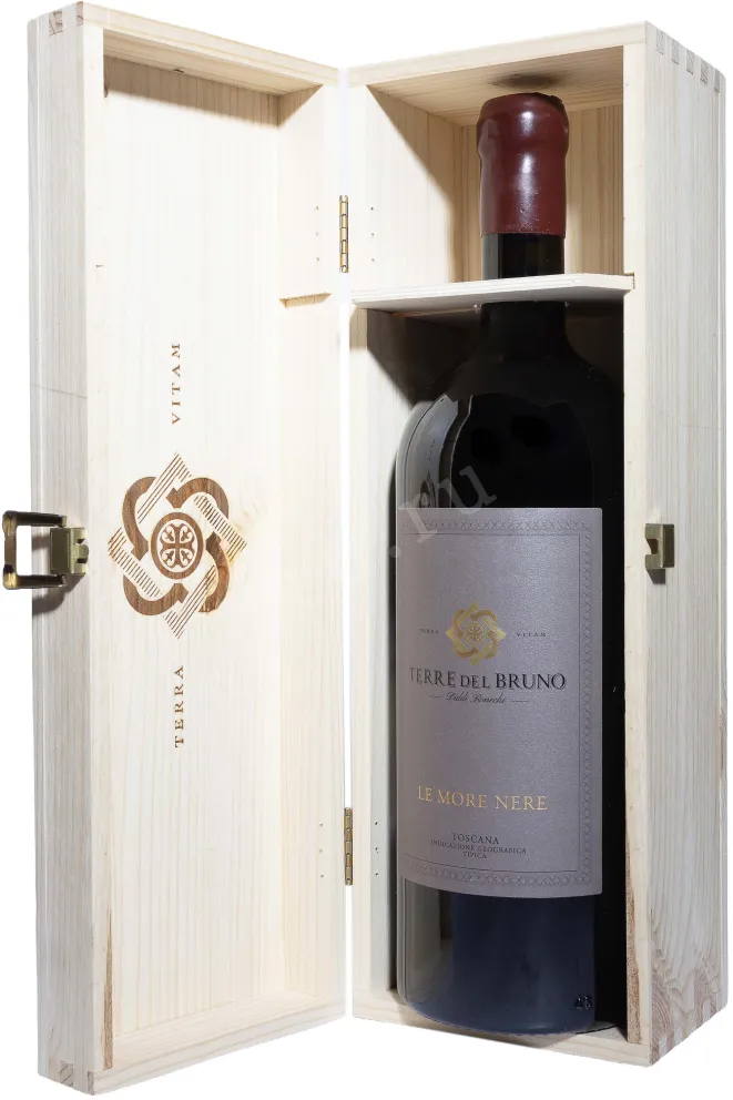 В деревянной коробке Terre del Bruno Le More Nere Toscana IGT in wooden box 2021 1.5 л