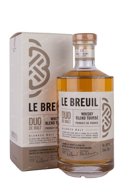 Виски Le Breuil Duo de Malt Blend Tourbe gift box  0.7 л