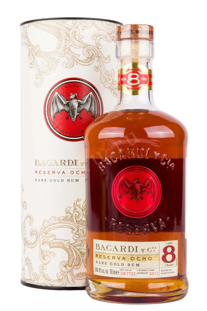 Ром Bacardi Gran Reserva 8 years in tube  0.7 л