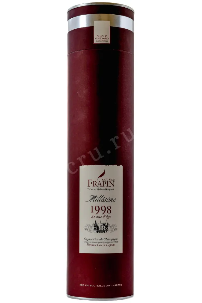 Туба Frapin Millesime Cognac 25 ans age Grand Champagne 1998