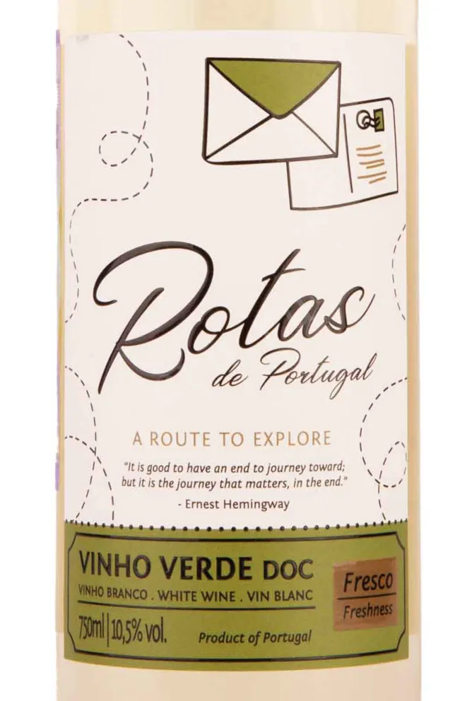 Этикетка Rotas de Portugal Branco Vinho Verde 2021 0.75 л
