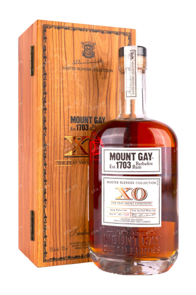 Ром Mount Gay XO Peat Smoke Expressions wooden box  0.7 л