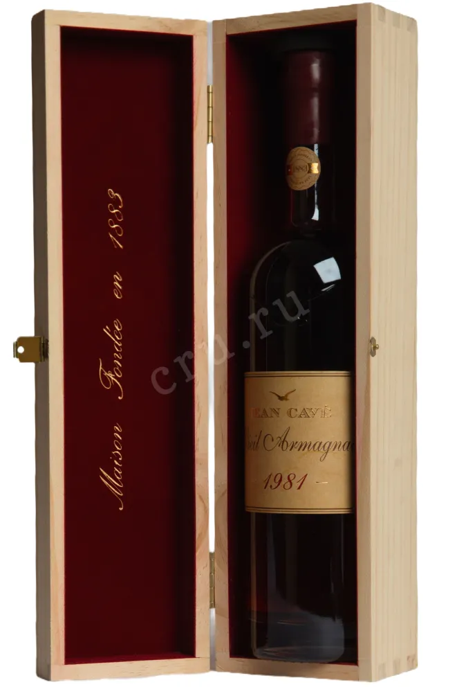 В деревянной коробке Jean Cave Vieil Armagnac 1981 AOC wooden box 1981 0.7 л
