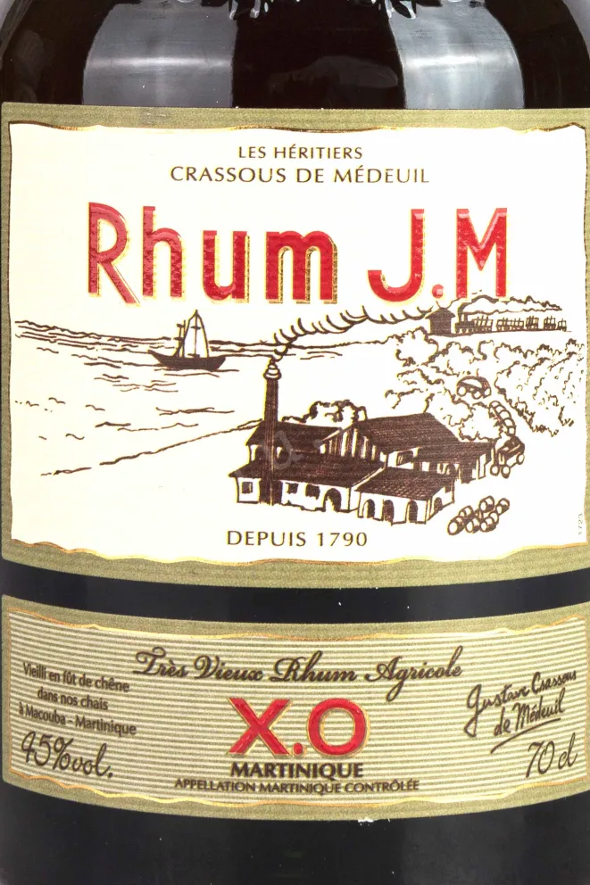 Этикетка J.M XO gift box 0.7 л