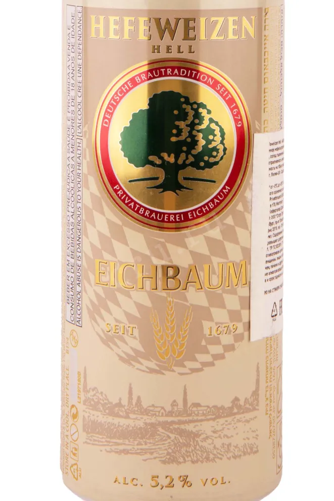 Этикетка Eichbaum Hefe Weizen Hell 0.5 л