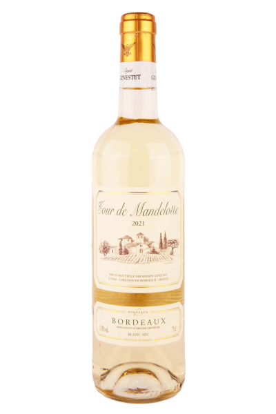 Вино Tour de Mandelotte Bordeaux Blanc Sec  0.75 л