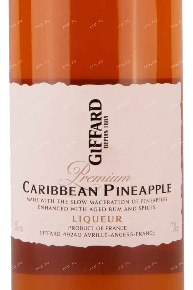 Этикетка Giffard Premium Caribbean Pineapple 0.7 л