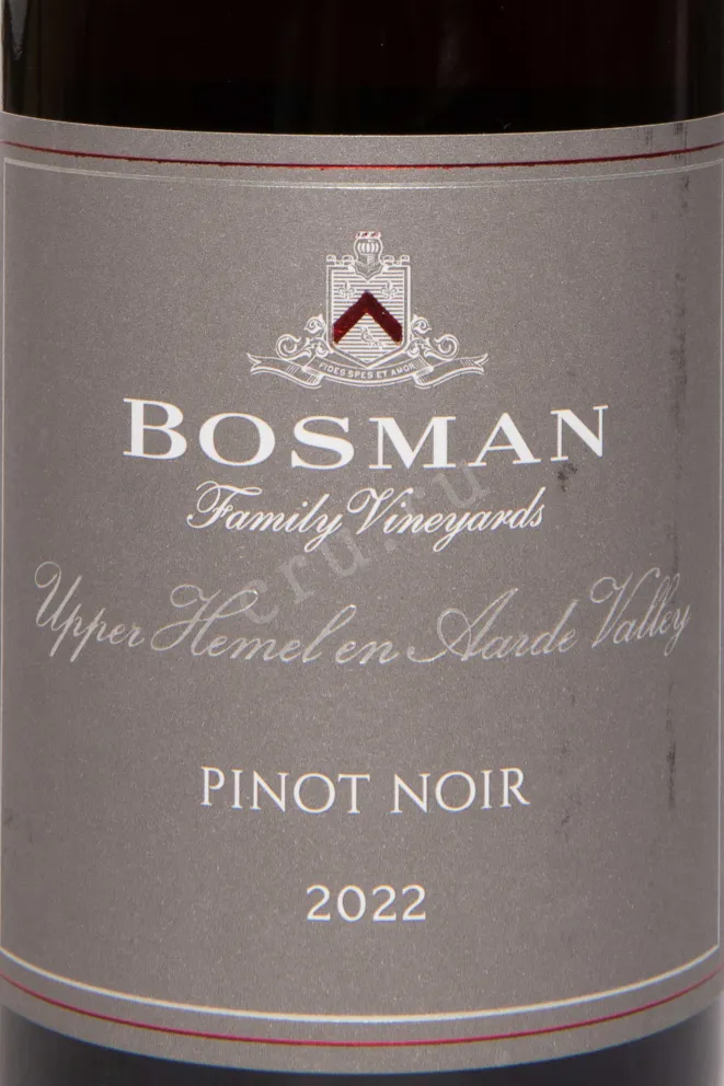 Этикетка Bosman Pinot Noir Upper Hemel-en-Aarde Valley 2022 0.75 л