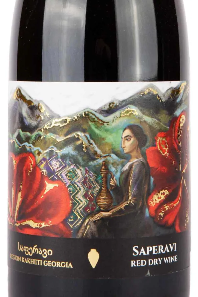 Этикетка 8000 Qvevri Saperavi 2019 0,75 л