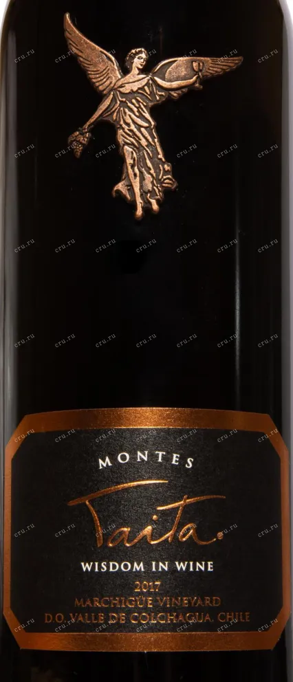 Этикетка Montes Taita in gift box 2017 0.75 л
