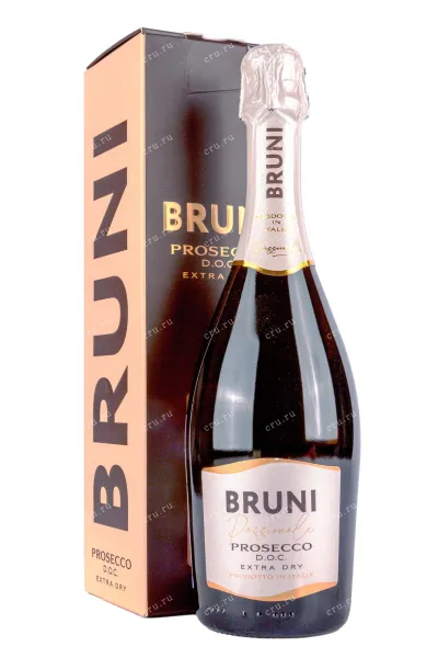 Игристое вино Bruni Prosecco Extra Dry in gift box 2023 0.75 л