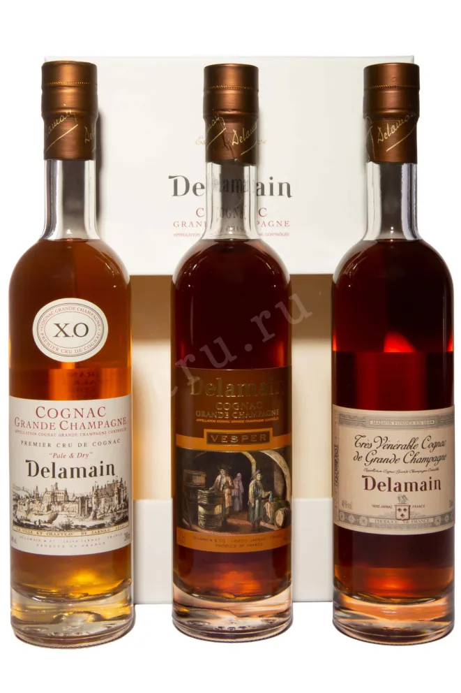 Коньяк Delamain set 3* in gift box  0.2 л