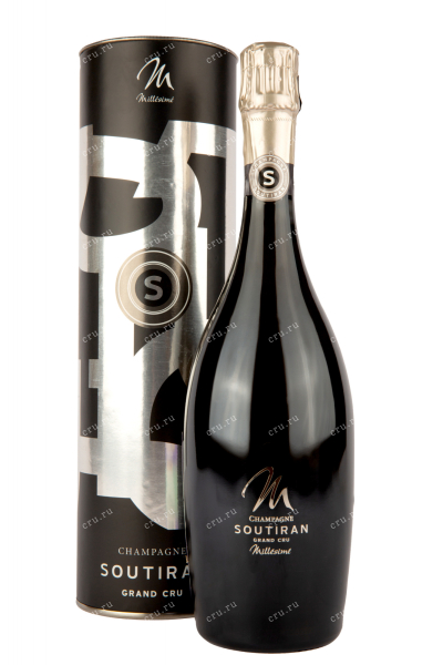 Шампанское Soutiran Millesime Grand Cru Brut in tube 2015 0.75 л