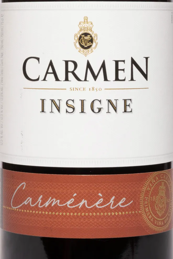 Этикетка Carmen Insigne Carmenere 2023 0.75 л