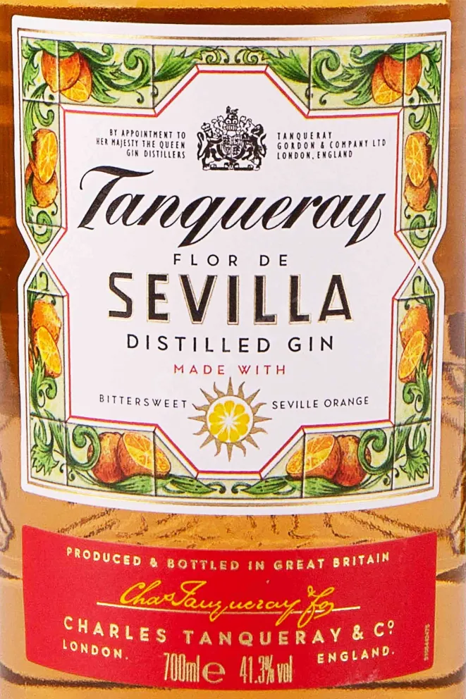 Этикетка Tanqueray Flor de Sevilla 0.7 л