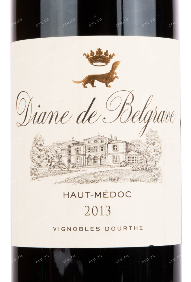 Этикетка вина Diane de Belgrave Haut-Medoc 0.75 л