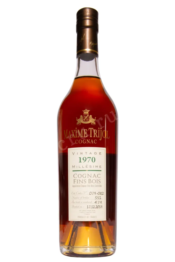 Бутылка Maxime Trijol in wooden box 1970 0.7 л