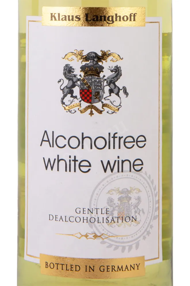 Этикетка Вино безалко. Клаус Лангхофф 2021г 0,5% 0,75л белое сладкое Рейнланд-Пфальц Германия 2021 0.75 л