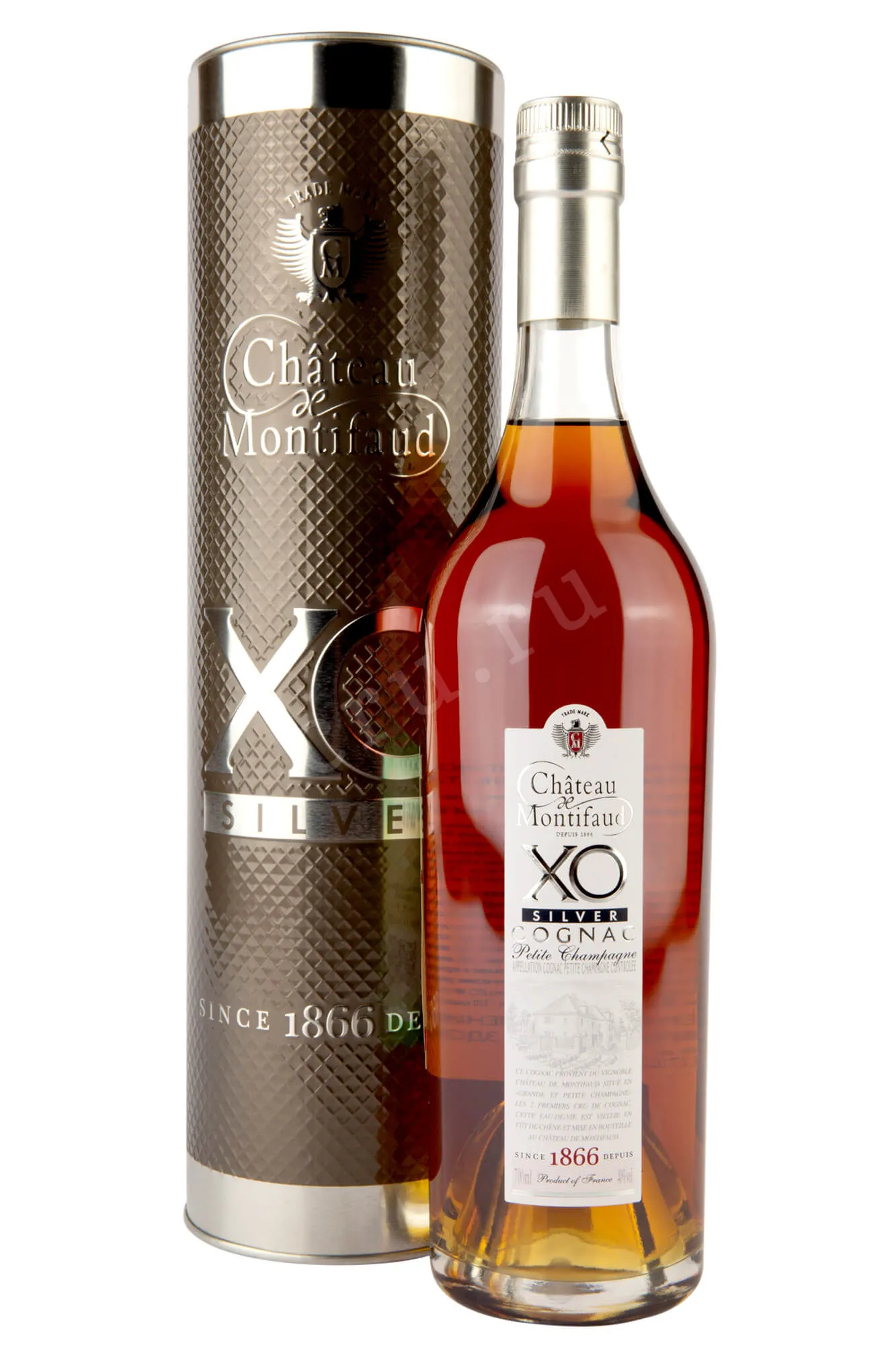 Фото — Коньяк Chateau de Montifaud XO Silver gift box  0.7 л