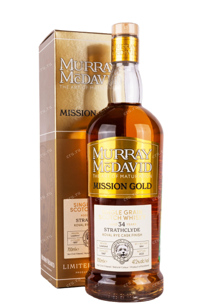 Виски Murray McDavid Mission Gold Strathclyde 34 Years gift box  0.7 л