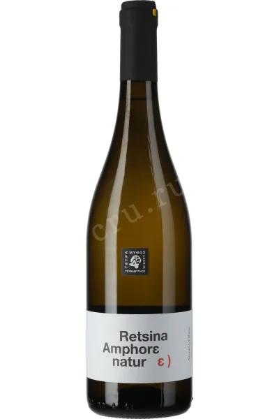 Вино Tetramythos Retsina Amphore Natur Peloponnese PGI  0.75 л