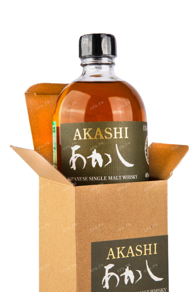 Бутылка виски Акаши Сингл Молт 0.5 в подарочной коробке