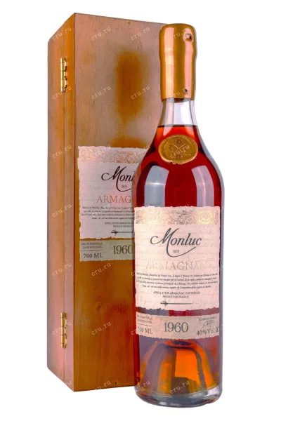 Арманьяк Monluc in wooden box 1960 0.7 л