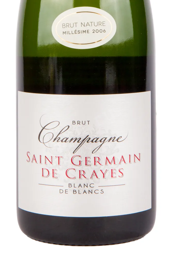Этикетка игристого вина Saint Germain de Crayes Millesime Blanc de Blancs Brut Nature 2006 0.75 л