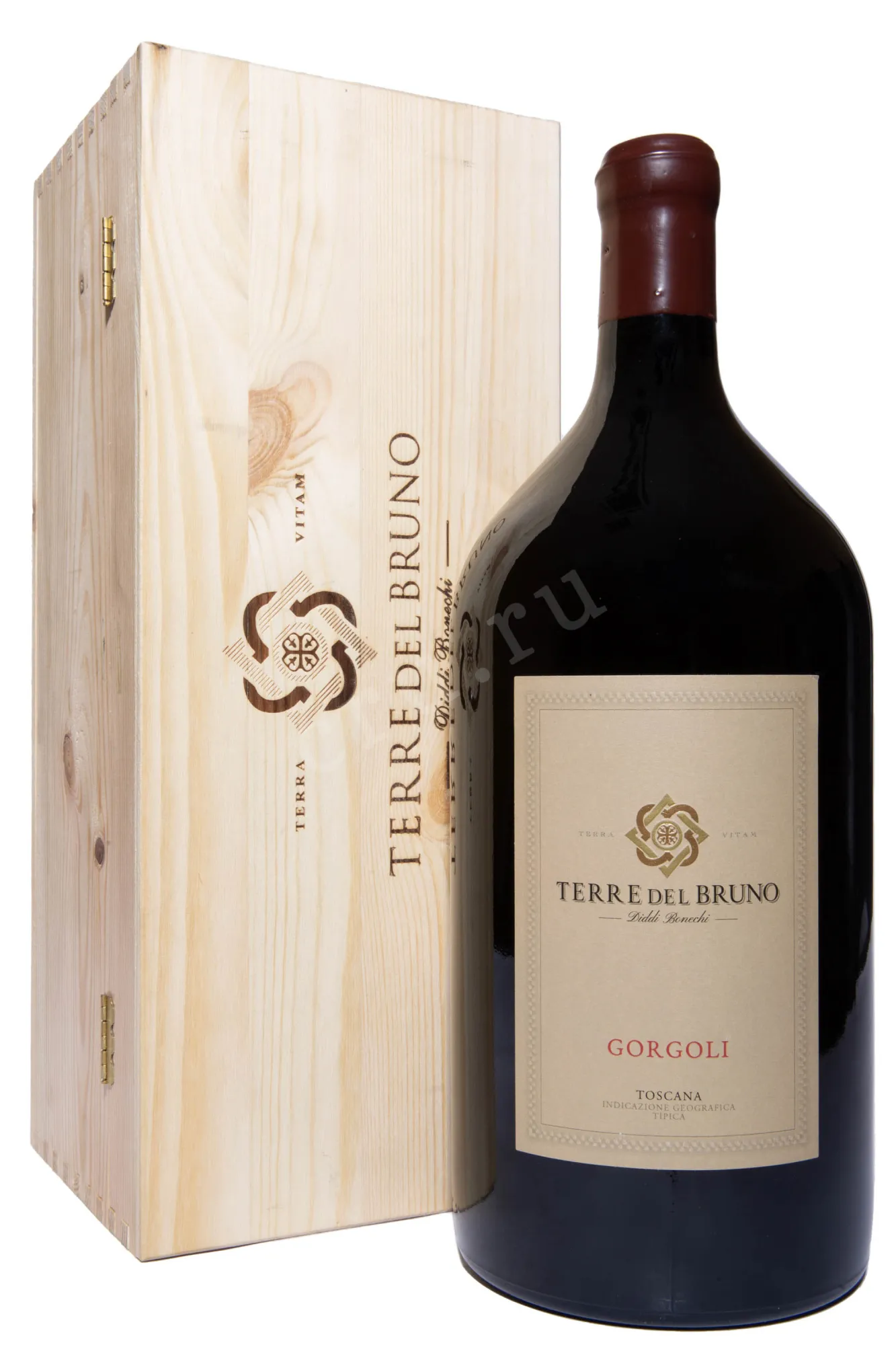 Фото — Вино Terre del Bruno Gorgoli wooden box 2021 3 л