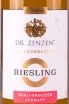 Этикетка Dr. Zenzen Deutscher Riesling 2021 0.75 л