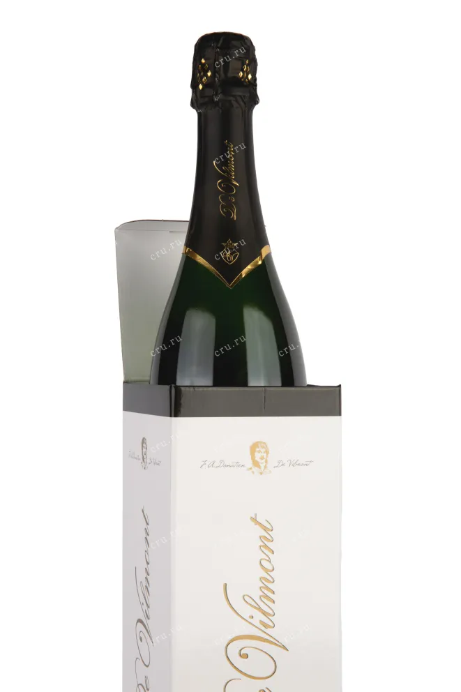 В подарочной коробке De Vilmont Brut Grande Reserve Premier Cru gift box 2018 0.75 л