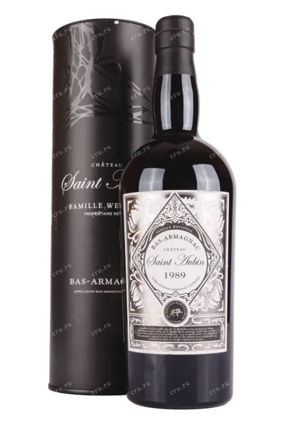 Арманьяк Saint Aubin gift tube 1989 0.7 л